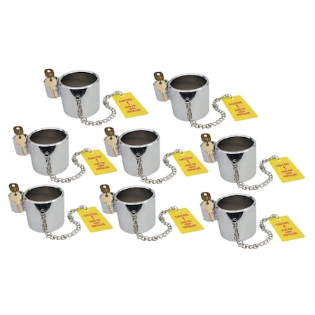 Mytee Products Heavy Duty Chrome King Pin Lock with 2 Unique Keys, 8PK MP-KPLx8