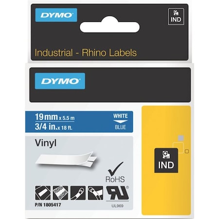 Dymo RHINO 3/4IN BLUE VINYL-19MM 1805417