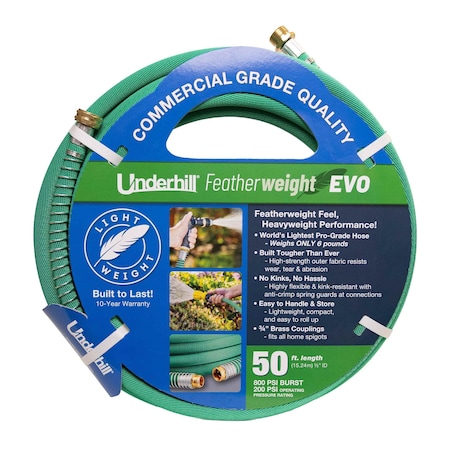 Proline Featherweight EVO Hose, Green, 50', Ultra Light and Tough H50-050FW-EVO-G