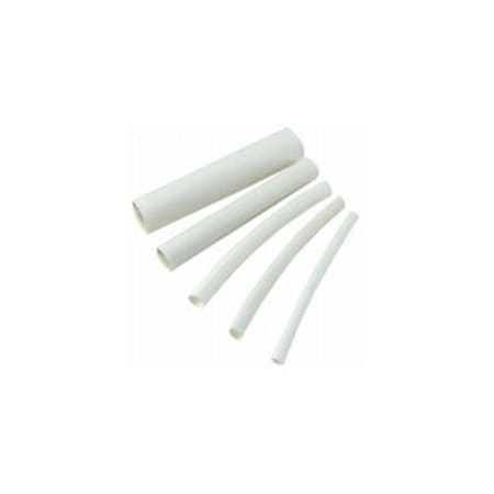Acoustic Gb- HST-500W 0.5-0.25 x 3 in. Polyolefin Heat Shrink Tubing, White AC433308