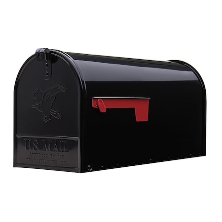 Architectural Mailboxes Elite, Large Post-Mount Mailbox, Black E1600BAM