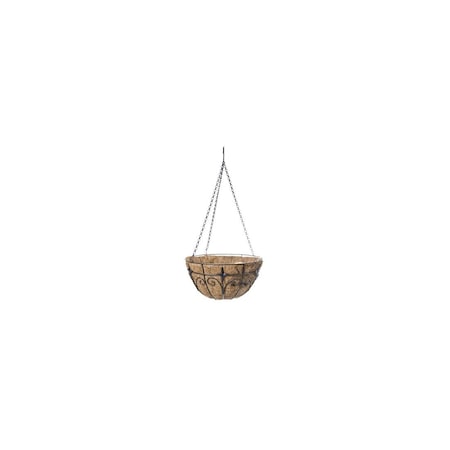 Green Thumb Hanging Plant Basket, Black Finial Motif, 14-In. 88512GT