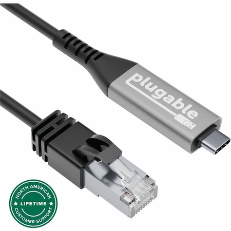 Plugable USB-C GIGABIT ETHERNET CABLE, 2M (6FT) USBC-E1000-2M