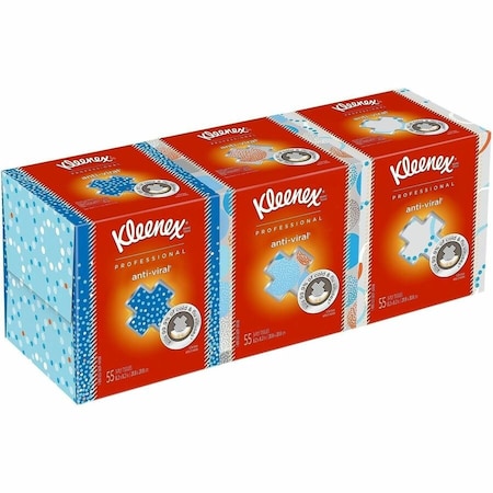 Kleenex Antiviral Facial Tissue, White, 3PK KCC21286