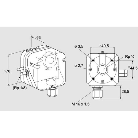 Honeywell Kromschroder SW, PRESS, AIR, DL 50AG 41 KS84444544