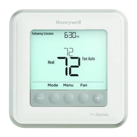 Honeywell Home Programmable Thermostat, 7, 5-2, 5-1-1 Programs, 2 H, 2 C, Wall Mount, Hardwired/Battery, 20/30VAC TH6220U2000/U