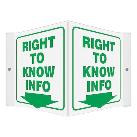 Condor High Visibility Safety Sign, 6 in Height, 8 1/2 in Width, V-Shaped 480Y81