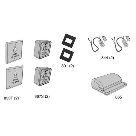 Lcn Actuator Package, Logo, Text, Wireless 4-3/4in x 4-3/4in 8310-3857TW