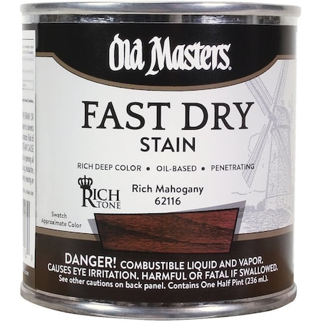Old Masters .5Pt Rich Tone Fast Dry Stain Rich Mahogany 62116