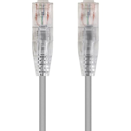 Monoprice Slim Cat6 Utp Cable, 7 ft.Gray 13539