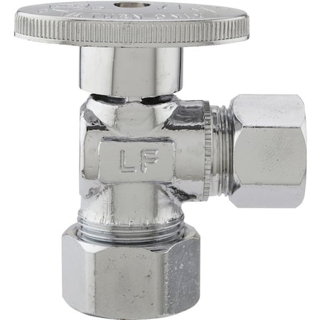 Plumb Pak Shut-Off Valve, 5/8 x 1/2 in Connection, Compression, Brass Body PP62-1PCLF