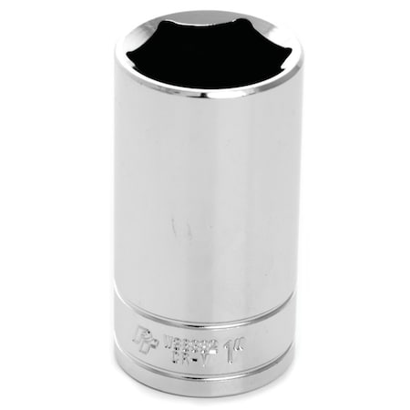 Perform Tool Socket 3/8 In Drive; 1 In; Standard; Deep Socket; 6 Point; Polished Nickel Chrome Plated; Vanadium W38332