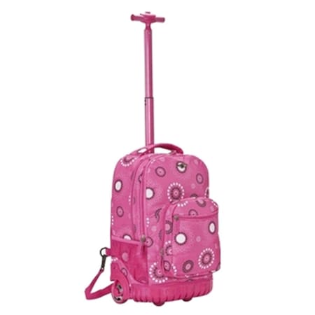 Rockland 19 in. ROLLING BACKPACK, PINKZEBRA R02-PINKZEBRA