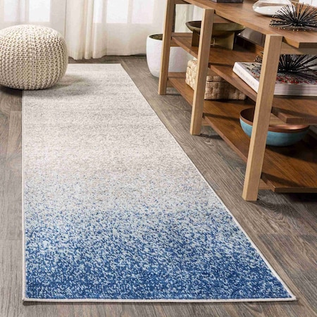 Jonathan Y Shore Modern Gradient Blue/Cream 2 ft. x 8 ft. Runner Rug CTP111B-28