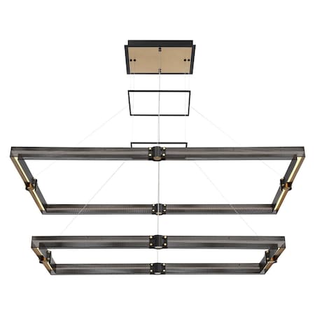 Eurofase Cameno Contemporary LED Chandelier, 1-Light, 4700 Lumens, Soft White/Satin Gold 37061-012