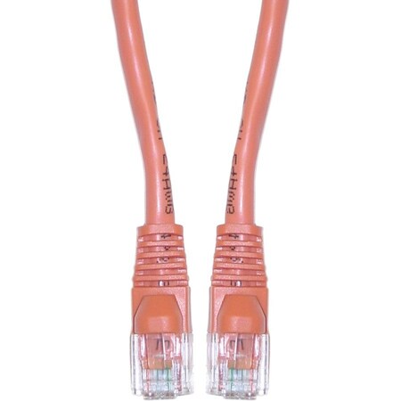 Cable Wholesale Cat6a Orange Copper Ethernet Patch Cable, 10 Gigabit, Snagless/Molded Boot, POE Compliant, 500 13X6-03102