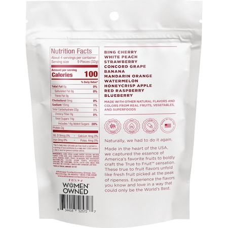 Albanese Worlds Best True to Fruit American Favorite Fruits Gummy Bear ACG53572