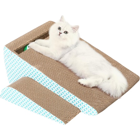Simple Deluxe FluffyDream Slope Cut Ball Cat Scraper Combination - Durable Cat Leisure Bed - Indoor Scraper and P GLOWPTSCRATRIL01