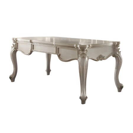 Homeroots 72" White Wood Executive Desk With Three Drawers 491396