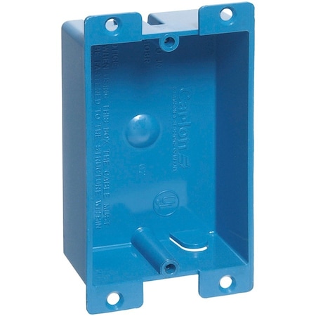 Abb Electrical Box, 8 cu in, Old Work Outlet Box Type, 1 Gang, PVC, Rectangular Shape B108R-UPC