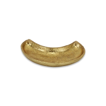 Homeroots 7in Gold Crescent Metal Handmade Vanity Tray 483178