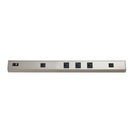 Westgate 24in ANGLED 3-RECEPTACLE 2 USB 20A POWER STRIP BN PSA-24-3R-2U-BN