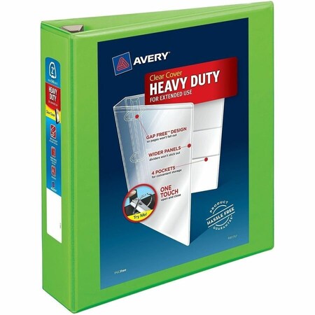 Avery reg HeavyDuty View Binders Locking One Touch EZD Rings, Chrtrse AVE79776