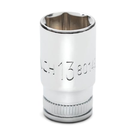 Gearwrench Mid Lenght Socket, 1/4Dr, 6Pt, 13mm, Metric 80148S-06