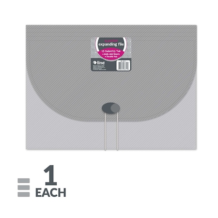 C-Line Products 8-1/2" x 11" Smoke Horizontal 13-Pocket Expanding File, 12EA/DS 48311-DS