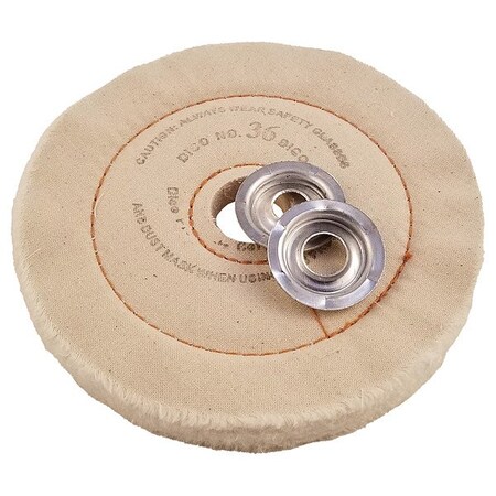 Dico Buffing Wheel, 6 in dia. Overall 526-36-6