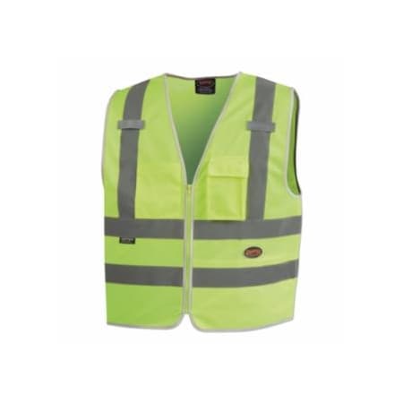 Pioneer 6855U/6856U Hi-Vis Multi-Pocket Safety Vest, 5X-Large, Green 852-V1025160U-5XL