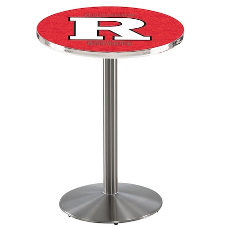 Holland Bar Stool Co 42" Stainless Steel Rutgers Pub Table, 36" dia. Top L214S4236Rutger
