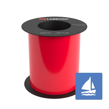 Labeltac Marine Supply 6in x 75ft LT9, Red LT604MN-C