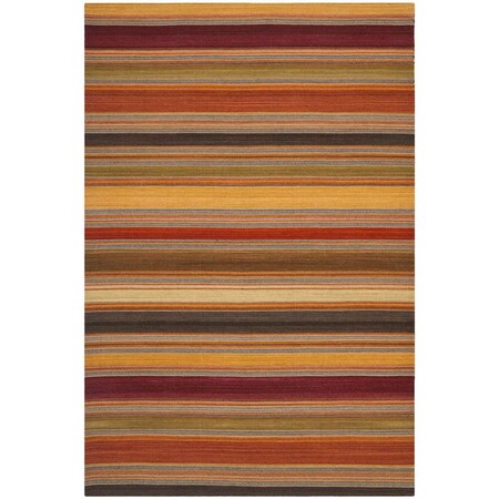 Safavieh Striped Kilim Hand Woven Rectangle Area RugGold 5 x 8 ft. STK315A-5