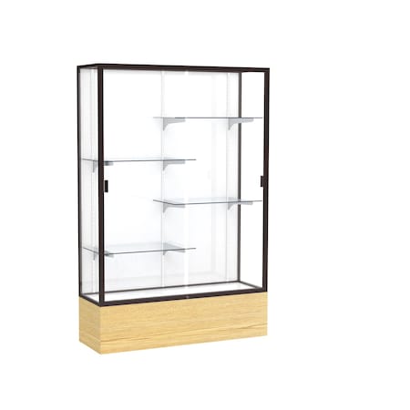 Ghent Floor Display Case 48x72x16, White, Dark Bronze 2074WB-BZ-LV