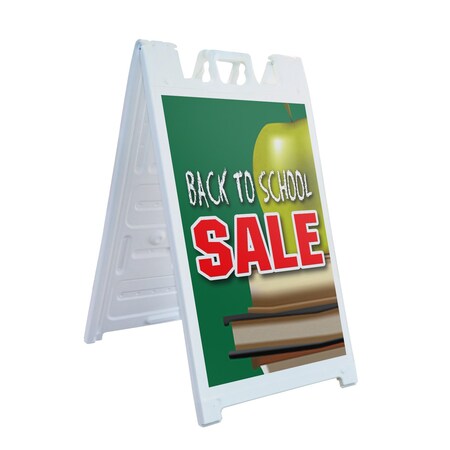 Signmission Back To School Sale, A-Frame & 2 Sign Inserts, Heavy-Duty Plastic Frame SBHD-C-2436-Back To School Sale
