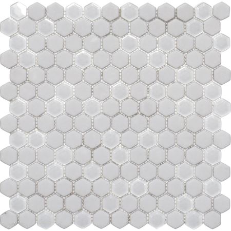 Apollo Tile Cotton White 11.8 in x 12 in Recycled Glass Matte Floor and Wall Mosaic Tile 4.92 sqft/case, 5PK APLVRE8801A