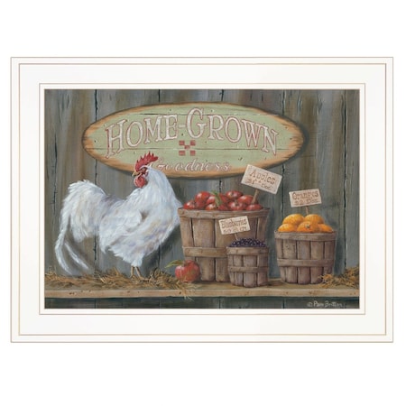 Homeroots Home Grown 2 White Framed Print Wall Art 406784