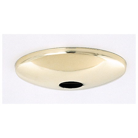 Satco Plain Shallow Fixture Canopy Only Brass Finish 5in. Diameter 1-1/16in. Center Hole 90/048