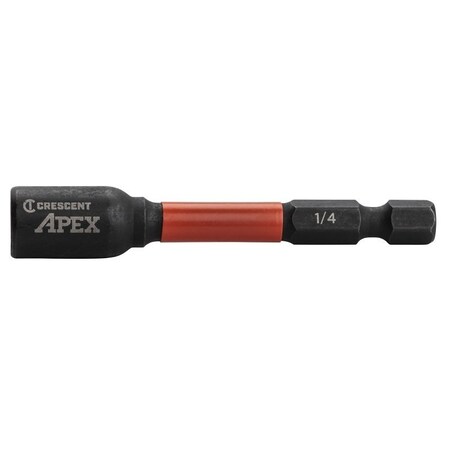Crescent Apex Vortex Magnetic Nutsetter, 14 in Drive, 256 in L, Hex Shank CAVN2DHX16