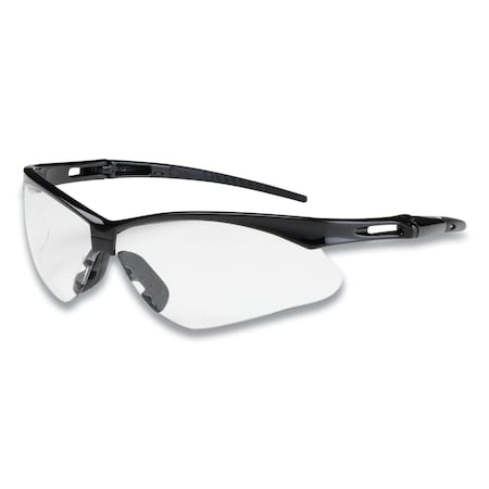 Bouton Optical Anser Optical Safety Glasses, Anti-Fog, Scratch-Resistant, Clear Lens, Black Frame 250-AN-10111