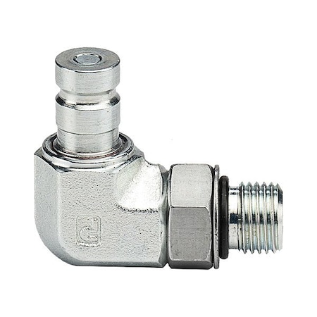 Parker Nipple, Steel Body, Push-to-Connect Lock, 9/16"-18 Thread Size PD361-90