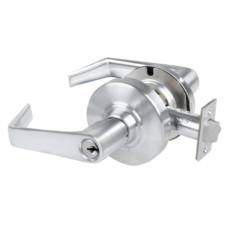 Schlage Grade 2 Storeroom Cylindrical Lock, Saturn Lever, Chambered 6-Pin Conventional Cylinder, Satin Chro ALX80P6 SAT 626