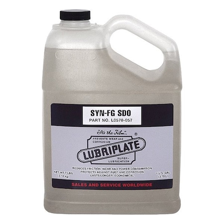 Lubriplate Lubricant, 1 gal, Jug, Synthetic Base, 450 Degrees F Max Op Temp, Colorless, SYN-FG SDO Series L0570-057