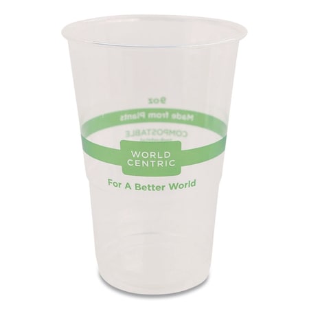World Centric PLA Clear Cold Cups, 9 oz, Plastic, Clear, 2000PK CP-CS-9