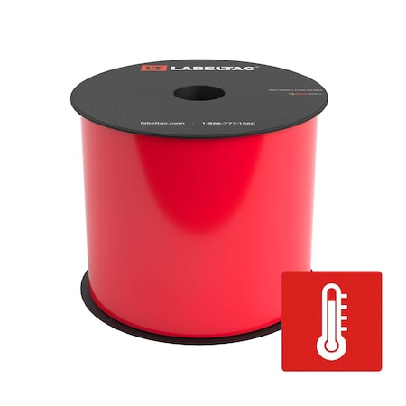 Labeltac High Temperature Supply 4in x 100ft LT4/Pro X, Red LT404HT