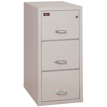Fireking 3 Drawer, 2 Hr Fire & Impact Rated, Vertical, 31" depth Letter Platinum 3-1943-2PL