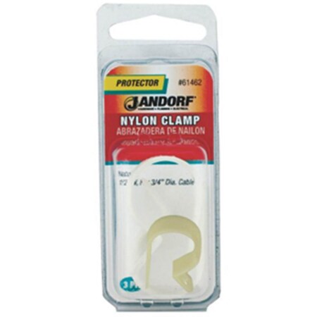 Jandorf Specialty Hardw 61462 Nylon Clamp - Natural, 0.5 x 0.75 3395191