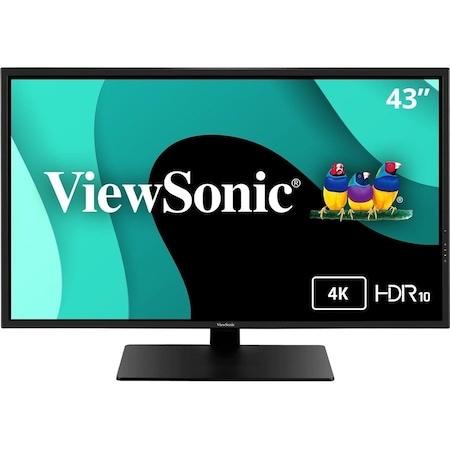 Viewsonic 43" 4K Ultra HD MVA Monitor with HDMI and DisplayPort, 3840 x 2160 Resolution. VX43814K