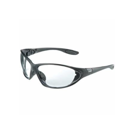 Uvex Seismic Sealed Eyewear, Clear Lens, Polycarbonate, Hard Coat, Black Frame 763-S0600